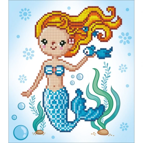Set creativ pictura cu diamante - Sirena Set creativ pictura cu diamante - Sirena