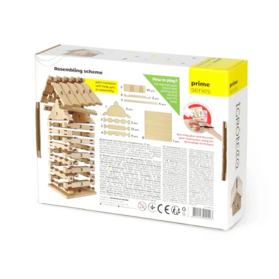Set de constructie din lemn Pusculita 37 piese Set de constructie din lemn Pusculita 37 piese