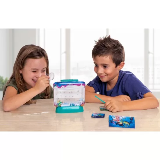 Set educativ STEM Aqua Dragons - Habitat Lumea subacvatica, acvariu Deluxe cu LED-uri