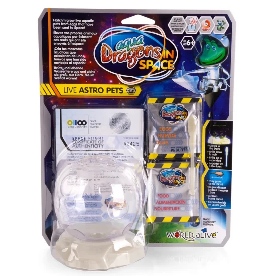 Set educativ STEM Aqua Dragons, Habitat Lumea subacvatica, acvariu asteroid cu LED-uri