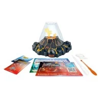 Set educativ STEM Aqua Dragons Habitat vulcan cu lava, acvariu cu LED si Aqua Dragons rosii