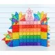 Set magnetic Magblox - 101 piese magnetice de constructie transparente Set magnetic Magblox - 101 piese magnetice de constructie transparente