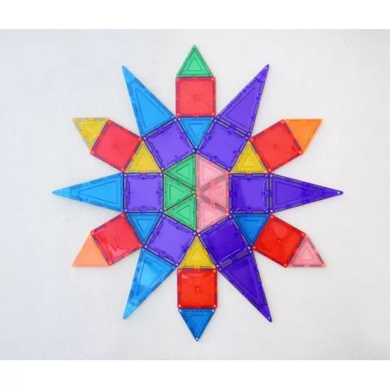 Set magnetic Magblox - 101 piese magnetice de constructie transparente Set magnetic Magblox - 101 piese magnetice de constructie transparente