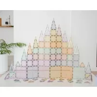 Set magnetic Magblox 102 piese magnetice de constructie Pastel transparente
