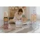 Set magnetic Magblox 102 piese magnetice de constructie Pastel transparente Set magnetic Magblox 102 piese magnetice de constructie Pastel transparente