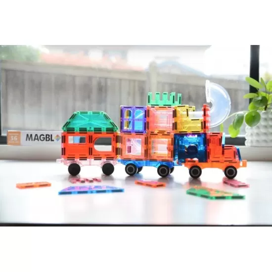 Set magnetic Magblox 36 piese magnetice accesorii pentru constructie Set magnetic Magblox 36 piese magnetice accesorii pentru constructie