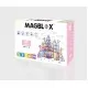 Set magnetic Magblox - 66 piese magnetice de constructie Pastel transparente Set magnetic Magblox - 66 piese magnetice de constructie Pastel transparente