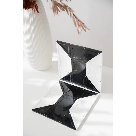 Set magnetic Magblox 92 piese magnetice de constructie Monocrom Alb/Negru