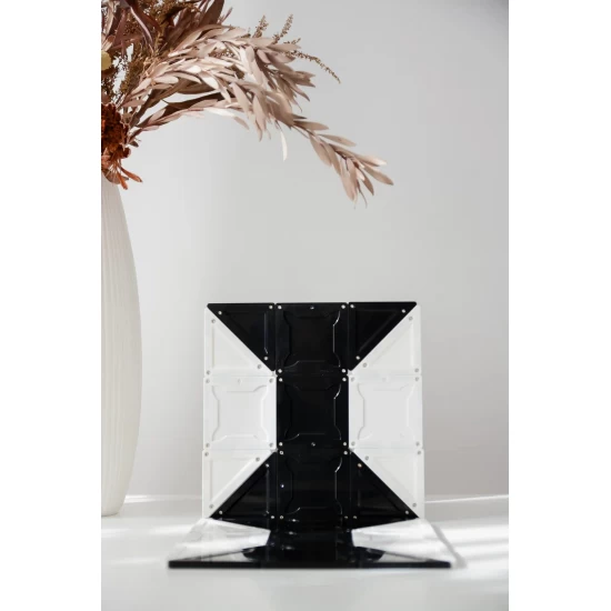 Set magnetic Magblox 92 piese magnetice de constructie Monocrom Alb/Negru
