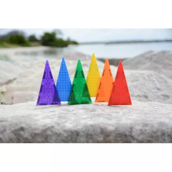 Set magnetic Magbrix 12 piese triunghi isoscel - compatibil cu caramizi de constructie tip Lego Set magnetic Magbrix 12 piese triunghi isoscel - compatibil cu caramizi de constructie tip Lego