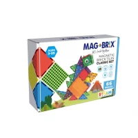 Set magnetic Magbrix 66 piese translucide