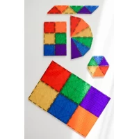 Set magnetic Magbrix 66 piese translucide