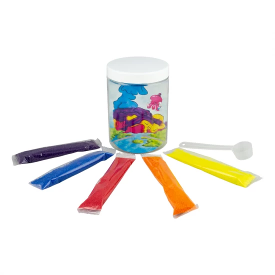 Set Nisip Hidrofob - 5 culori si acvariu Set Nisip Hidrofob - 5 culori si acvariu