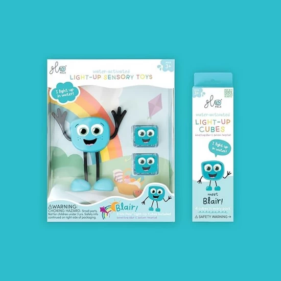 Set jucarii de baie senzoriale luminoase Blair Glo Pal albastru Set jucarii de baie senzoriale luminoase Blair Glo Pal albastru