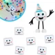 Set jucarii baie senzoriale luminoase Party Glo Pal multicolor Set jucarii baie senzoriale luminoase Party Glo Pal multicolor