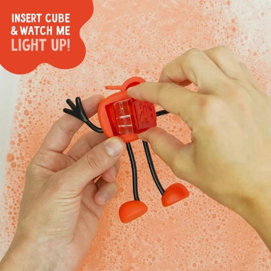 Set jucarii de baie senzoriale luminoase Sammy Glo Pal rosu Set jucarii de baie senzoriale luminoase Sammy Glo Pal rosu
