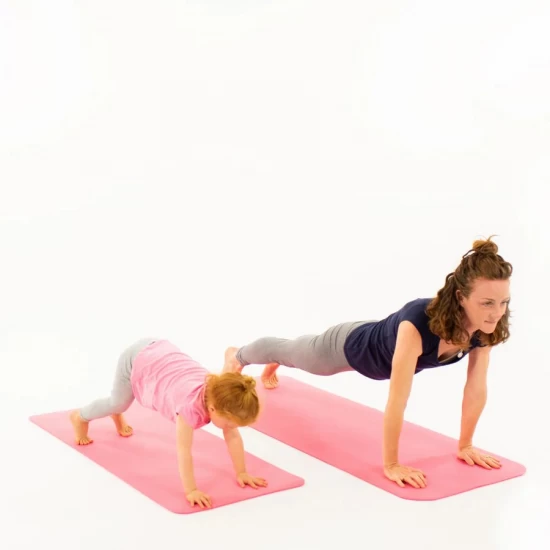 Set Yoga Mama-Copil cu saltele asortate si carduri incluse Sun and Moon roz Set Yoga Mama-Copil cu saltele asortate si carduri incluse Sun and Moon roz