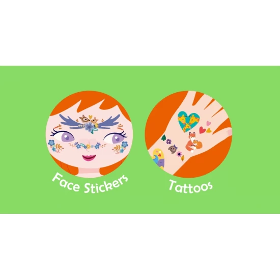 Stickere si tatuaje pentru fata set parinte-copil - Distractie in familie Stickere si tatuaje pentru fata set parinte-copil - Distractie in familie