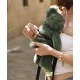 Geanta crossbody adorabila, Ursulet din plus, 30 cm, Kaki