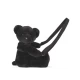 Geanta crossbody adorabila, Ursulet din plus, 30 cm, Negru