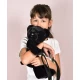 Geanta crossbody adorabila, Ursulet din plus, 30 cm, Negru