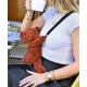 Geanta crossbody adorabila, Ursulet din plus, 30 cm, Teracota