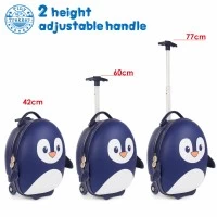 Valiza Troler Boppi Pinguin albastru