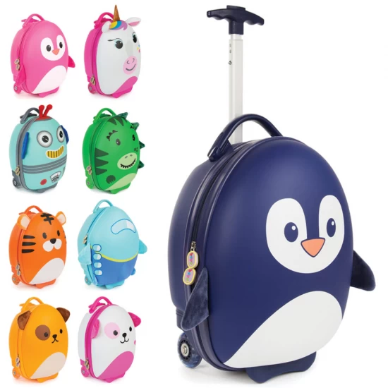 Valiza Troler Boppi Pinguin albastru Valiza Troler Boppi Pinguin albastru