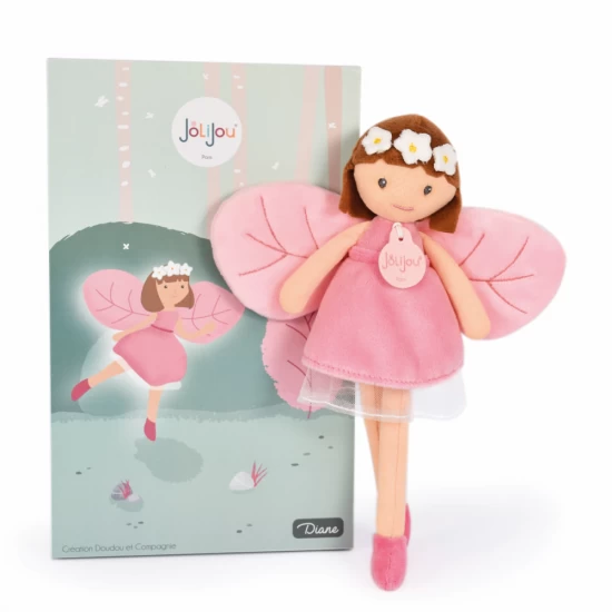 Papusa Zana din plus Diana 25 cm roz