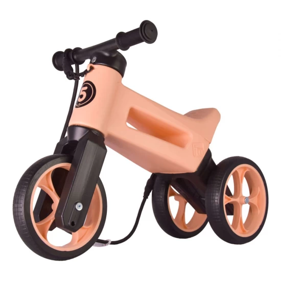 Bicicleta fara pedale Funny Wheels Rider SuperSport 2 in 1 Pastel Apricot Bicicleta fara pedale Funny Wheels Rider SuperSport 2 in 1 Pastel Apricot