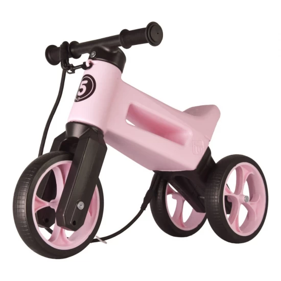 Bicicleta fara pedale Funny Wheels Rider SuperSport 2 in 1 Pastel Baby Pink Bicicleta fara pedale Funny Wheels Rider SuperSport 2 in 1 Pastel Baby Pink