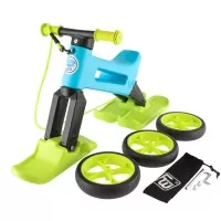Bicicleta fara pedale Funny Wheels Rider SuperSport Yetti 3 in 1 Blue/Lime