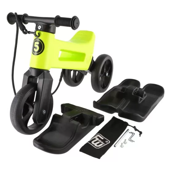 Bicicleta fara pedale Funny Wheels Rider SuperSport Yetti 3 in 1 Lime/Black Bicicleta fara pedale Funny Wheels Rider SuperSport Yetti 3 in 1 Lime/Black