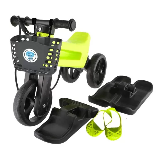 Bicicleta fara pedale Funny Wheels Rider Yetti Superpack 3 in 1 Lime/Black Bicicleta fara pedale Funny Wheels Rider Yetti Superpack 3 in 1 Lime/Black