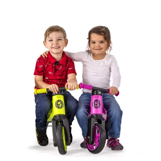 Bicicleta fara pedale Funny Wheels Supersport 2 in 1 Lime Bicicleta fara pedale Funny Wheels Supersport 2 in 1 Lime