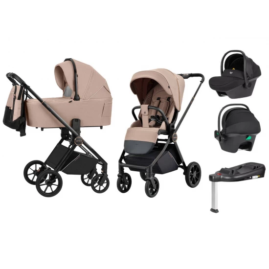 Carucior compact premium Carrello Ultra 4 in 1 I-Size 40-87 cm cu baza Isofix Antique Beige Carucior compact premium Carrello Ultra 4 in 1 I-Size 40-87 cm cu baza Isofix Antique Beige