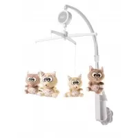 Carusel cu melodii 4Baby Musical Mobile Vulpi Maro/Bej F08