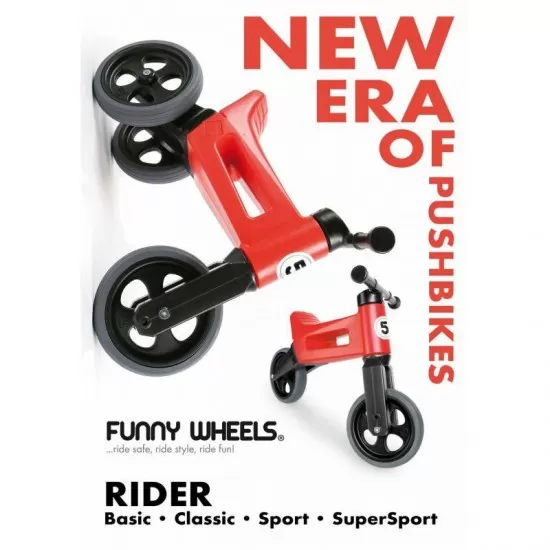 Bicicleta fara pedale Funny Wheels Rider Sport 2 in 1 Red Bicicleta fara pedale Funny Wheels Rider Sport 2 in 1 Red