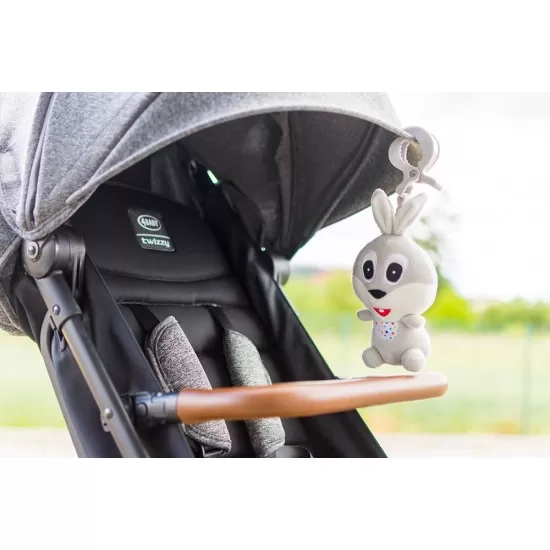 Jucarie de plus pentru carucior/patut 4Baby Squeeze Iepuras Gri Jucarie de plus pentru carucior/patut 4Baby Squeeze Iepuras Gri