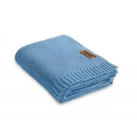 Paturica de bumbac si bambus Sensillo 100x80 cm Albastra