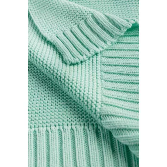 Paturica de bumbac si bambus Sensillo 100x80 cm Menta