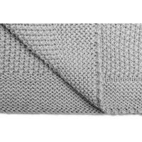Paturica de bumbac tricotata Sensillo 100x80 cm Gri
