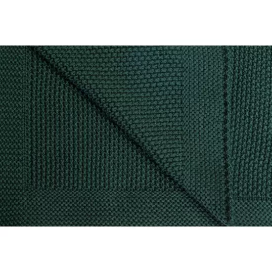 Paturica de bumbac tricotata Sensillo 100x80 cm Verde Inchis Paturica de bumbac tricotata Sensillo 100x80 cm Verde Inchis