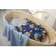 Paturica nou-nascut Sensillo Velvet Wrap Albastra Vulpi 75x75 cm