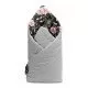 Paturica nou-nascut Sensillo Velvet Wrap Flori Negre 75x75 cm