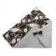 Paturica nou-nascut Sensillo Velvet Wrap Flori Negre 75x75 cm