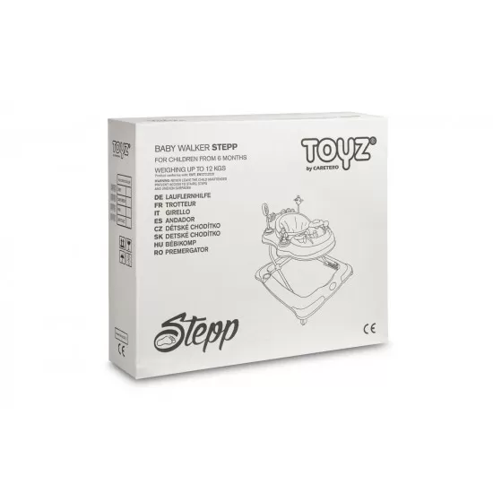 Premergator cu scaun rotativ 360° maxim 12 Kg Toyz Stepp Gri Premergator cu scaun rotativ 360° maxim 12 Kg Toyz Stepp Gri