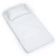 Sac de dormit de bumbac cu perna si fermoar 140x75 cm Nativo Dreams Alb Sac de dormit de bumbac cu perna si fermoar 140x75 cm Nativo Dreams Alb