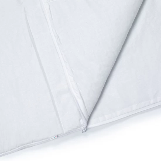 Sac de dormit de bumbac cu perna si fermoar 140x75 cm Nativo Dreams Alb Sac de dormit de bumbac cu perna si fermoar 140x75 cm Nativo Dreams Alb