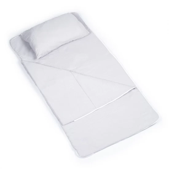 Sac de dormit de bumbac cu perna si fermoar 140x75 cm Nativo Dreams Gri Sac de dormit de bumbac cu perna si fermoar 140x75 cm Nativo Dreams Gri